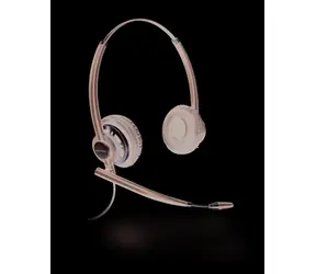 Plantronics EncorePro HW720 / Binaurales Headset mit Clip / Schwarz