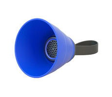 SALI Bluetooth-Lautsprecher 3W blau / Lautstärkeregelung / faltbar / wasserdicht / Bluetooth + USB + 3,5-mm-Buchse
