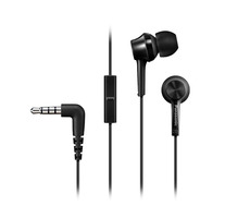 Panasonic RP-TCM115E-K schwarz / Kopfhörer mit Mikrofon / 3,5-mm-Klinke / 1,2 m