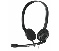 Sennheiser PC 3 CHAT schwarz / Headset - doppelseitiger Kopfhörer mit Mikrofon / 2x 3,5mm Klinke / 2m 