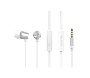 Swissten Earbuds Dynamic YS-500 silber-weiß / Kopfhörer mit Mikrofon / 3,5-mm-Klinke / 1,2 m