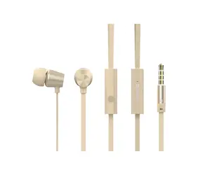 Swissten Earbuds Dynamic YS-500 gold / Kopfhörer mit Mikrofon / 3,5-mm-Klinke / 1,2 m