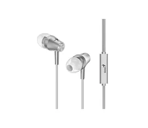 Genius Kopfhörer HS-M360 silber / mit Mikrofon / 4Pin 3,5mm Klinke