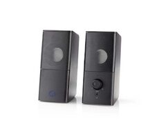 Nedis GSPR10020BK - Gaming-Lautsprecher Schwarz / 2.0 / USB-Stromversorgung / 3,5-mm-Klinke / RMS 6 W