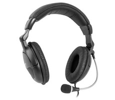 Defender Orpheus HN-898 / Kopfhörer mit Mikrofon / 2x 3,5mm Klinke / geschlossen / Lautstärkeregler / schwarz