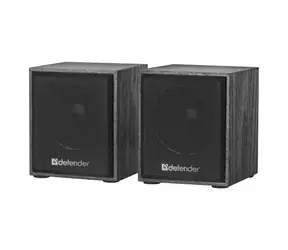 Defender SPK 230 Lautsprecher 2.0 / 2x 2W / Lautstärkeregelung / USB+3,5mm / Holz / Schwarz
