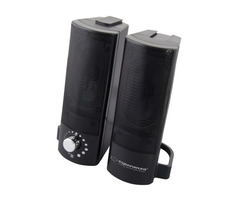 Esperanza EP144 LAVANI schwarz / Lautsprecher / 2.0 / 2x2,5W / 5V / USB / 3,5mm / microSD 