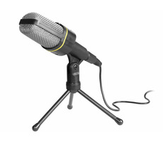 Tracer SCREAMER schwarz / Tischmikrofon / Neigung verstellbar / Geräuschunterdrückung / 3,5-mm-Klinke / 2,0 m