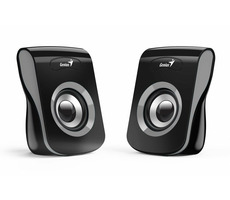 Genius SP-Q180 schwarz-grau / 2,0 / 6W / USB-Netzteil / Lautstärkeregler / 3,5-mm-Klinke
