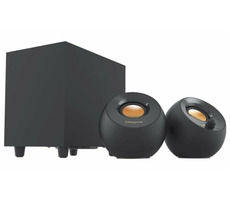 Creative Pebble PLUS 2.1 schwarz / Lautsprecher für PC / 2.1 / 8W RMS / USB-Stromversorgung