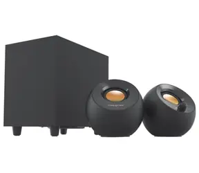 Creative Pebble PLUS 2.1 schwarz / Lautsprecher für PC / 2.1 / 8W RMS / USB-Stromversorgung