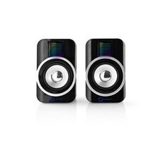 Nedis GSPR20020BK schwarz / Lautsprecher / 2.0 / 30W (10W RMS) / 3,5 mm Klinke / 1,2 m