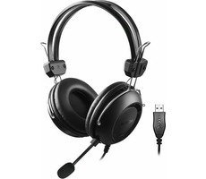 A4Tech HU-35 ComfortFit schwarz / Gaming-Headset mit Mikrofon / Integriertes Mikrofon / USB / 2 m 
