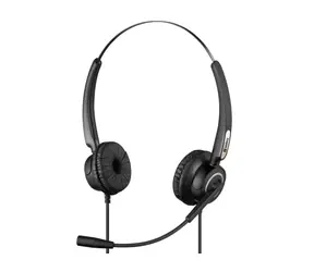 Sandberg USB Office Headset Pro Stereo / Headset mit Mikrofon / Drehmikrofon / Lautstärkeregler / USB-A / Schwarz