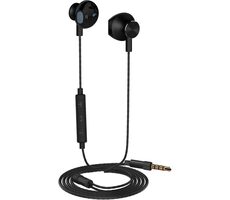 YENKEE YHP 305BK schwarz / Kopfhörer mit Mikrofon / Lautstärkeregler / 3,5 mm Klinke / Kabel 1,2 m