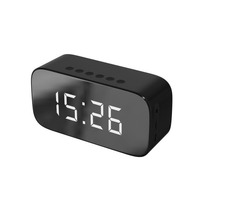 Setty MIRROR CLOCK GB-200 schwarz / Bluetooth-Lautsprecher mit Uhr / Bluetooth 5.0 / 1200 mAh / Reichweite 10 m 