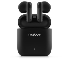 Niceboy HIVE Beans schwarz / TWS-Funkkopfhörer / Bluetooth 5.0 / IPX4 / Freisprecheinrichtung / Ladeetui