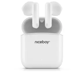 Niceboy HIVE Beans weiß / TWS-Funkkopfhörer / Bluetooth 5.0 / IPX4 / Freisprecheinrichtung / Ladeetui