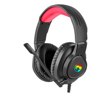 Marvo HG8958 schwarz / Gaming-Headset mit Mikrofon / RGB-Hintergrundbeleuchtung / 3,5 mm + USB-Stromversorgung / 2,1 m