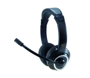 Conceptronic POLONA02BA schwarz / Kopfhörer mit Mikrofon / 3,5-mm-Klinkenstecker / Y-Splitter-Adapter