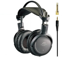 JVC HA-RX700 schwarz / kabelgebundene Kopfhörer / Klinke 3,5 mm und 6,3 mm / 3,5 m