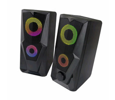 Esperanza EGS103 Rainbow Baila schwarz / Lautsprecher / 2.0 / 2x 3W / LED-Hintergrundbeleuchtung / 1,2 m Kabel