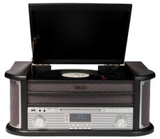 Denver MRD-51 schwarz / Mikrosystem / mit Plattenspieler / CD / UKW und DAB+ / USB / Kassetten / AUX