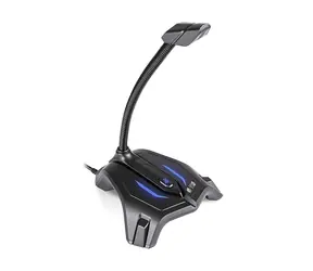 Tracer GAMEZONE Gamer LED schwarz / Tischmikrofon / kondensiert / flexibler Arm / 1,4 m / USB