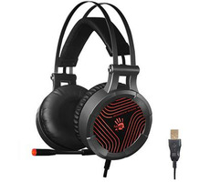 A4Tech BLOODY G530 schwarz / Gaming-Headset mit Mikrofon / 7.1 / Klappmikrofon / USB / 1,8 m