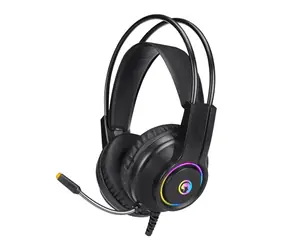 Marvo HG8935 schwarz / Kopfhörer mit Mikrofon / USB / Hintergrundbeleuchtung / Kabel 2,1m 