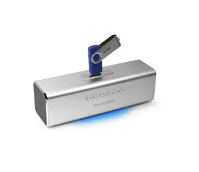 Technaxx MusicMan silber / Tragbarer Lautsprecher / 6W / 600 mAh / FM-Radio / USB / microSD / FM / Line-in