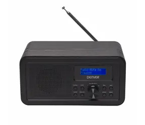 Denver DAB-30 schwarz / UKW-Radio / 1W RMS / DAB+ / Alarm / LCD / 3,5-mm-Klinke