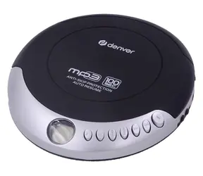 Denver DMP-391 schwarz / Tragbarer CD-Player / MP3 / 2x AA