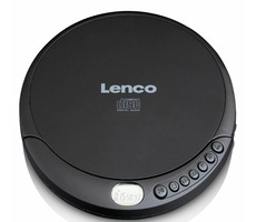 LENCO CD-010 schwarz / tragbarer CD-Player / 3,5 mm Klinke / CD&CD-R&CD-RW