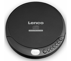 LENCO CD-200 schwarz / tragbarer CD-Player / 3,5 mm Klinke / CD&CD-R&CD-RW