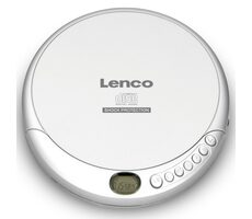 LENCO CD-201 silber / tragbarer CD-Player / 3,5 mm Klinke / CD&CD-R&CD-RW