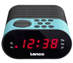 LENCO CR-07 blau / UKW-Radio / Uhr / Alarm / LED-Anzeige