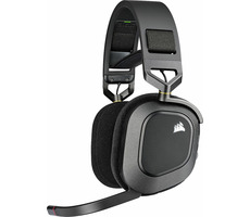Corsair HS80 RGB Wireless schwarz / Gaming-Funkkopfhörer / 32 Ohm / 7.1 Surround / USB-RF-Empfänger / Mikrofon