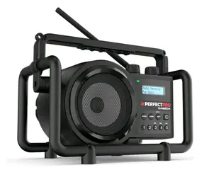 PerfectPro DABBOX schwarz / Kombiniertes Einbauradio / 4xLR14 / FM / DAB+ / AUX / BT / ohne Batterien