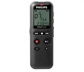 Philips DVT 1160 / Diktiergerät / 8 GB / bis zu 590 Stunden Aufnahme / USB / 3,5-mm-Buchse