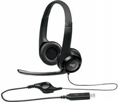 Logitech Headset H390 schwarz / USB / Stereo-Kopfhörer mit Mikrofon