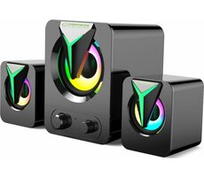 Esperanza EGS107 Raibow Sopran schwarz / Lautsprecher / 2,1 / 5 W / 3,5 mm Klinke + USB