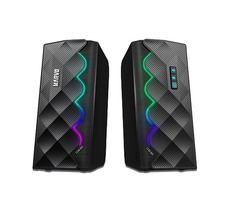 Ausgepackt - Marvo SG-269 schwarz / Lautsprecher / RGB / 2x3 W / 160 Hz - 20 kHz / Bluetooth / 3,5 mm + USB-Stromversorgung / 1,2 m / ausgepackt