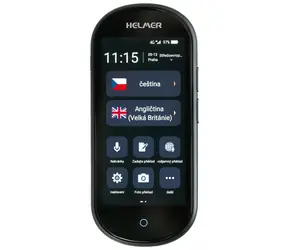 HELMER OTR 212 4G schwarz / Intelligenter Sprachübersetzer / 109 Sprachen / Mikrofon / Fotoscan / WiFi / 4G 