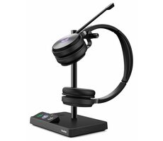 Yealink WH62 schwarz / Kabelloses Headset mit Mikrofon / für Yealink IP-Telefone / Basisstation / DECT