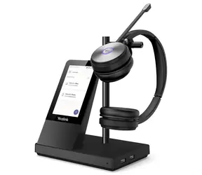 Yealink WH66 schwarz / Kabelloses Headset mit Mikrofon / für Yealink IP-Telefone / Basisstation / DECT