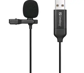 Sandberg Streamer USB Clip-Mikrofon / Ansteckmikrofon / USB-A