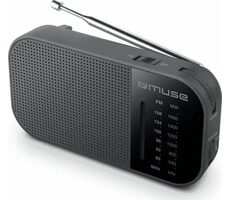 Muse M-025 R schwarz / Taschenradio / UKW / MW / 3,5 mm