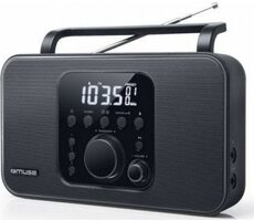Muse M-091 R schwarz / Wecker mit Radio / UKW / MW / 3,5 mm