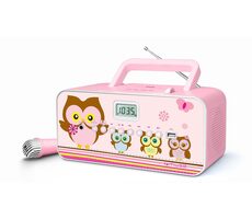 Muse M-29 KP rosa / Tragbares Radio / UKW / MW / CD-RW / MP3 / Mikrofon / USB